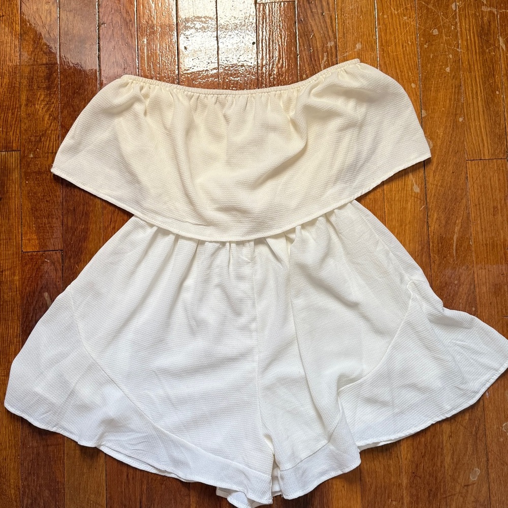 Off-Shoulder Ivory Romper